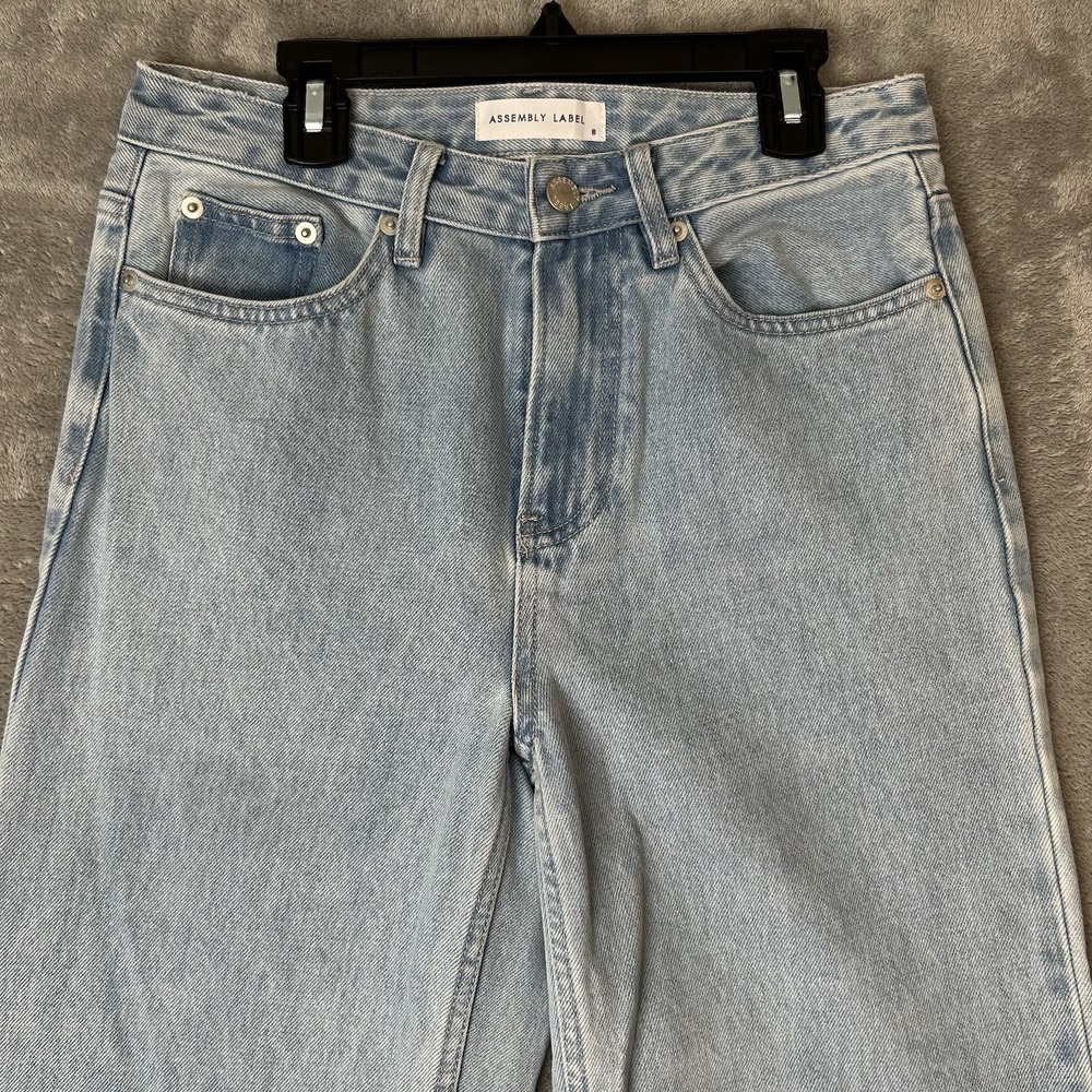 Assembly Label Jeans Straight Relaxed Fit Blue Denim Jeans Women's Size 8 - Picture 2 of 16